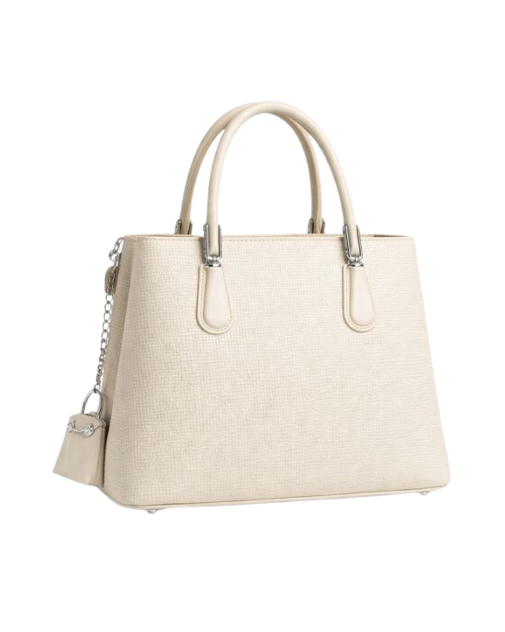 JEVANI Women’s Structured Handbag | Premium Leather Tote with Chain Charm